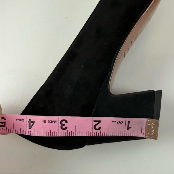 Franco Sarto Salino Square Toe Pumps Womens 10M Black Suede Block Heel NEW main image 11